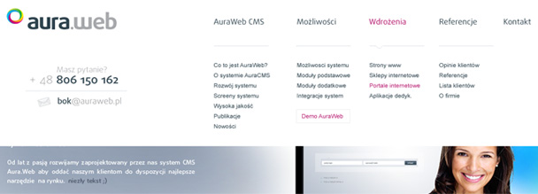 Aura.Web - identyfikacja systemu CMS